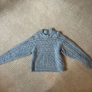 Blue Cable Knit Women's Sweater ABERCROMBIE